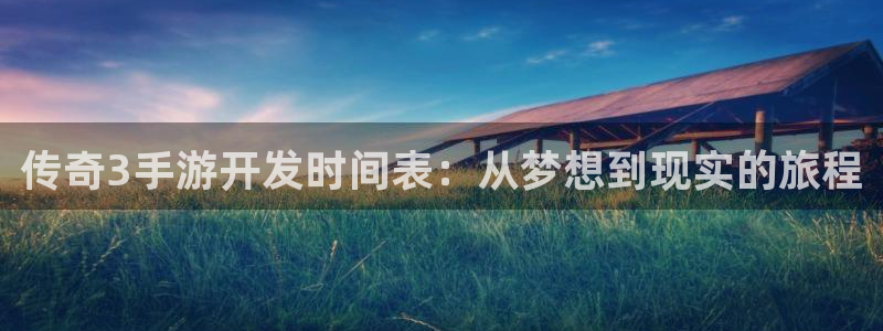 28大神网：传奇3手游开发时间表：从梦想到现实的旅程